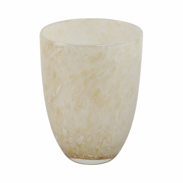 9" Durban Small Glass Vase - Cream