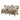Ranita - Sofa With 7 Pillows - Fabric & Champagne