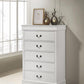 Louis Philippe - 5-Drawer Bedroom Chest - White