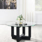 Acklin - Round Clear Glass Top Table