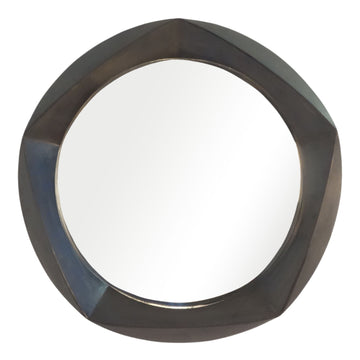 Warlow Metal Wall Mirror 35X35" - Black