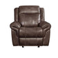 Lydia - Glider Recliner - Brown Leather Aire