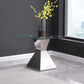Jenny - Glass Top Stainless Steel Side End Table - Chrome