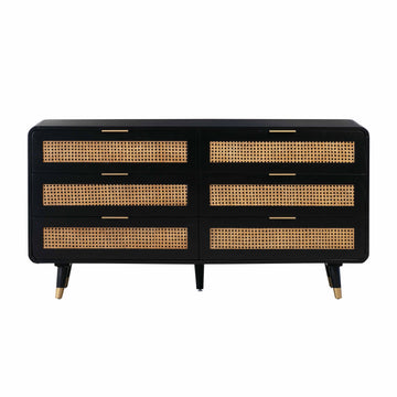 Christine - 6 Drawer Dresser - Black