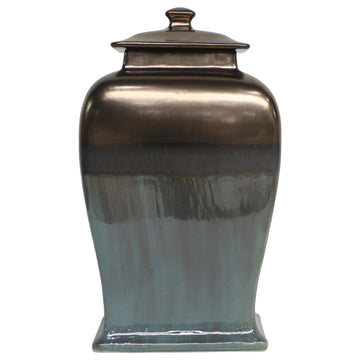 Anacortes Small Lidded Jar 16" - Bronze