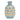 Ceramic 10" Half Circles Vase - Cameo Blue