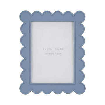 5" X 7" Scallop Edge Photo Frame - Blue