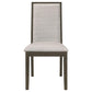 Kelly - Upholstered Dining Side Chair (Set of 2) - Dark Gray