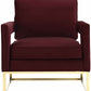 Avery - Velvet Chair With Polished Gold Base