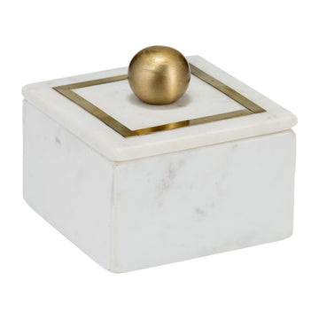 Marble Box - Knob 5x5 - White