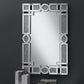 Jackie - Acrylic Crystal Frame Wall Mirror - Silver