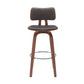 Pico - Swivel Walnut Wood Faux Leather Stool