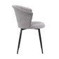 Lulu - Contemporary Dining Chair - Black Powder / Gray