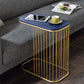 Aviena - Accent Table - Blue & Gold Finish