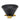Wooden Bowl With Metal Legs 12" - Black