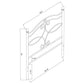 Callie - Metal Twin Open Frame Headboard - Matte Black