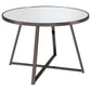Jillian - 5 Piece Round Mirror Top Dining Set - Black Nickel