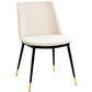 Evora - Velvet Chair With Gold Legs (Set of 2)