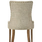 Yotam - Side Chair (Set of 2) - Beige Fabric & Salvaged Oak Finish