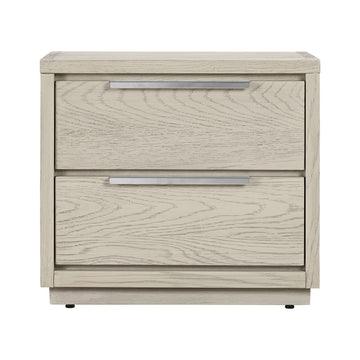 Abbey - 2 Drawer Nightstand - Gray Oak