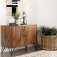 Macon - 2 Door Sheesham Wood Storage Accent Cabinet - Gray