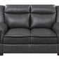 Arabella - Upholstered Padded Arm Loveseat - Gray