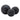 6" / 5" / 4" Beaded Orbs (Set of 3) - Black