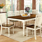 Harrisburg - Dining Table With Butterfly Leaf - Vintage White / Dark Oak