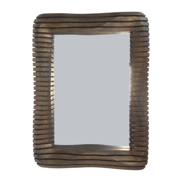 Kensington Slatted Wood Mirror - Brown