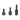 9" / 12" / 15" Maria Bottles (Set of 3) - Black