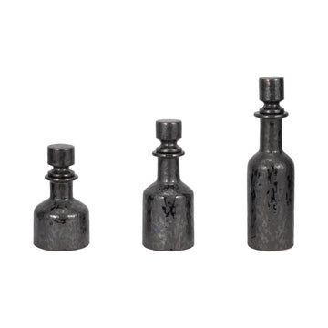 Maria Bottles (Set of 3) - Black