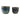 10" / 12" Reactive Glazed Planters (Set of 2) - Blue / Dark Gray