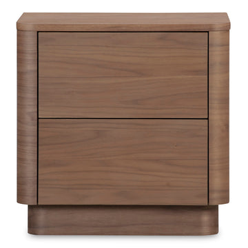 Round - Off Tall Nightstand - Dark Brown