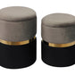 Gigi - Velvet Storage Ottomans (Set of 2) - Gray