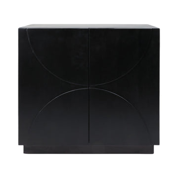 Half Circle 2-Door Cabinet - Black