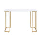 Estie - Writing Desk - White & Gold Finish