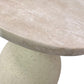 Gina - Travertine Side Table - Cream