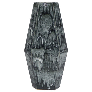 Amos Medium Ceramic Vase 16" - Dark Green