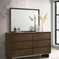 Glenwood - 6-Drawer Dresser And Mirror - Warm Brown