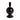 Glass Bubble Taper Candle Holder 7" - Black