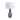 29" x 17" Frosted Glass Teardrop Table Lamp - Dark Blue
