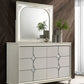 Olivia - 6-Drawer Dresser And LED Mirror - Pearl White