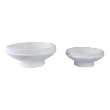15" / 20" Pedestal Bowl Planters (Set of 2) - White