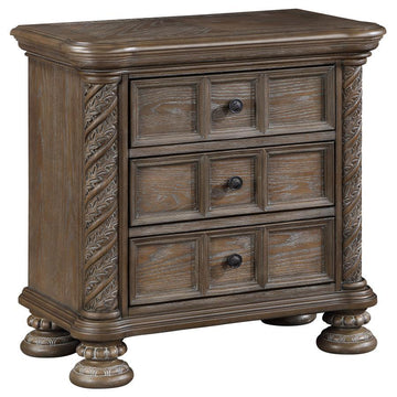 Emmett - 3-Drawer Nightstand - Walnut