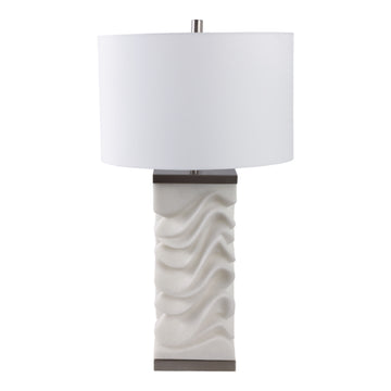 Palanga Quartz Resin Table Lamp - White