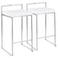 Fuji - Counter Stool Steel With Cushion - Stainless Steel