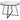 Jillian - Round Mirror Top Dining Table - Black Nickel
