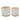 Teardrop Planters With Saucer 5 / 6" (Set of 2) - White