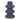 Ceramic Three Ribbed Vase 8" - Navy