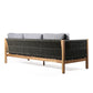 Sienna - Outdoor Eucalyptus Sofa With Cushions - Teak / Gray